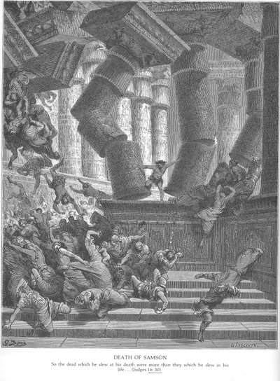 Gustave Doré. Der Tod Samsons von Gustave Dore